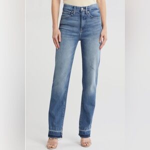 NWT Good American Good Boy Straight Super High Rise Fit SZ 10/30 Blue Jeans Nice